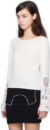 I'm Sorry by Petra Collins SSENSE Exclusive White JennyFax Edition Long Sleeve T-shirt