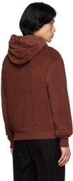 Youths in Balaclava Burgundy Embroidered Hoodie