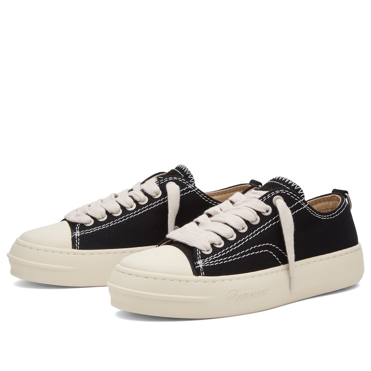 Represent Men's Rep-Cap Sneaker in Jet Black