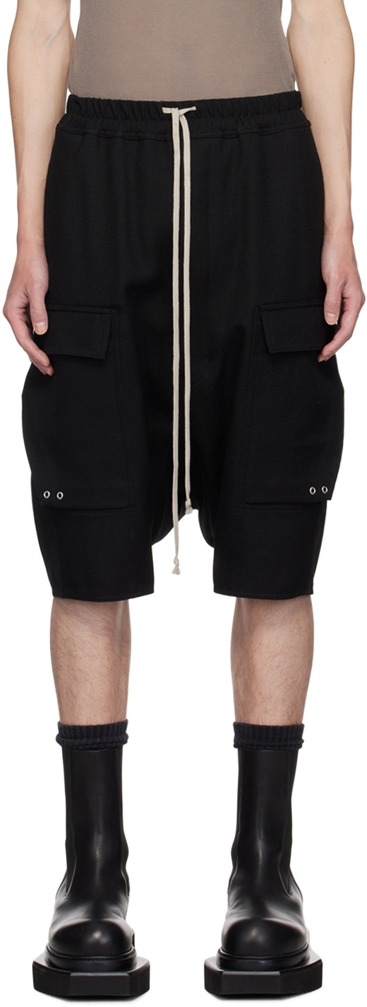 Rick Owens Black Porterville Cargo Pods Shorts Rick Owens