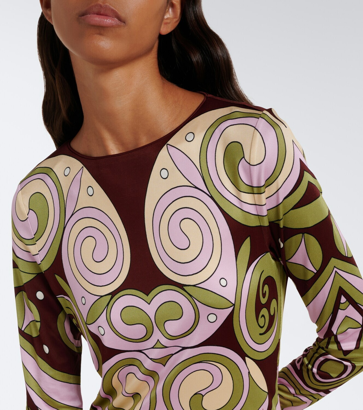 La DoubleJ Kells Swirl jersey maxi dress