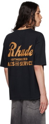 Rhude Black 'Sales And Service' T-Shirt