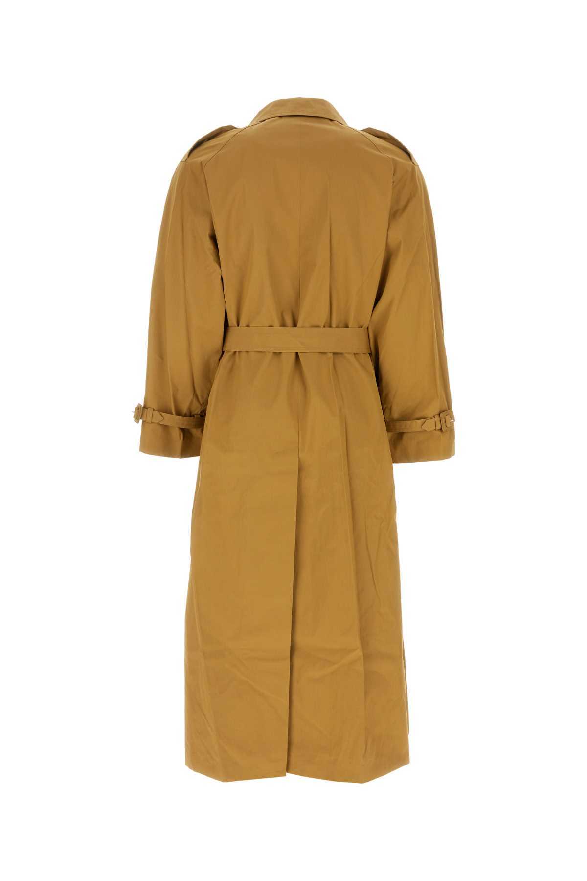 VETEMENTS Ochre Cotton Oversize Trench Coat