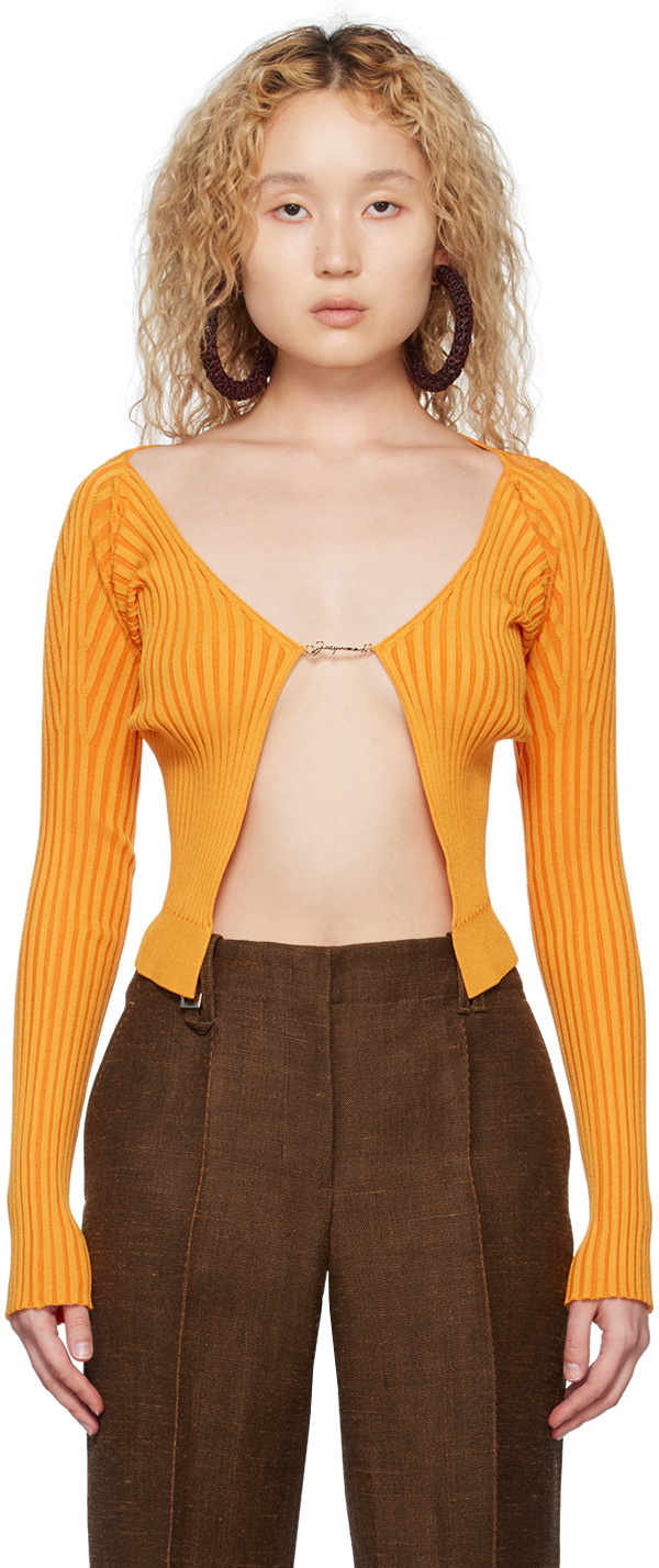 jacquemus La Maille Pralù Longue カーディガン La Maille Pralù Longue logo cardigan in black - Jacquemus