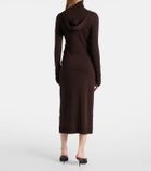 Victoria Beckham Wool-blend jersey zip-up hoodie