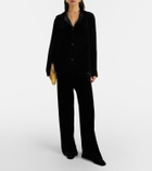 Asceno Calabasas velvet shirt