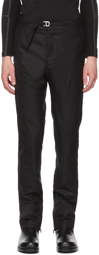 Photo: HELIOT EMIL Black Wool Tailored Trousers