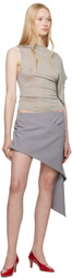 BELLE Gray Karo Miniskirt