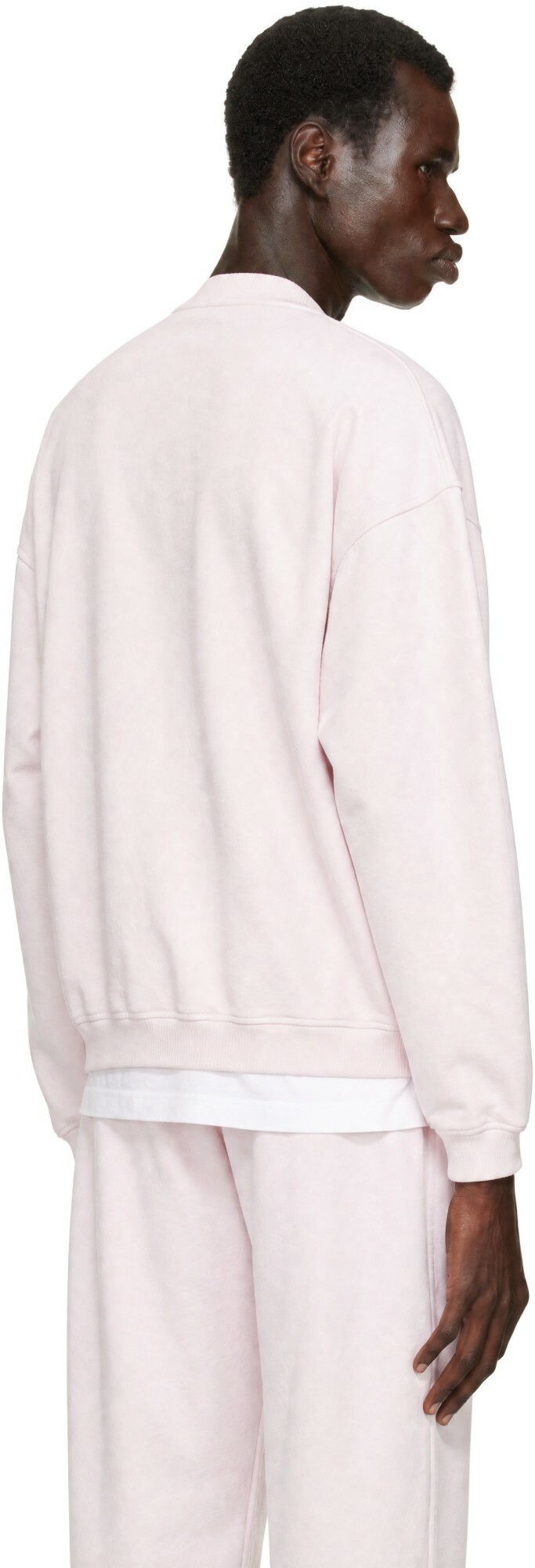 Alexander Wang Pink Oversized Logo Print Sweatshirt