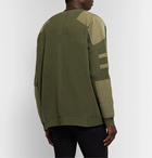 AMIRI - Tencel-Trimmed Ribbed Wool and Cashmere-Blend Sweater - Green