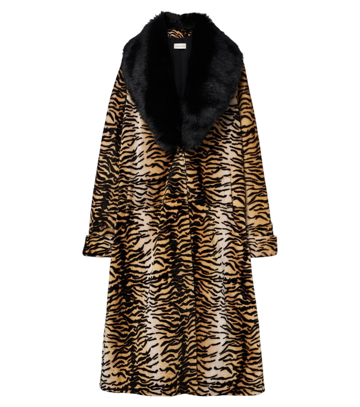 Photo: Nour Hammour Nina tiger-print shearling coat
