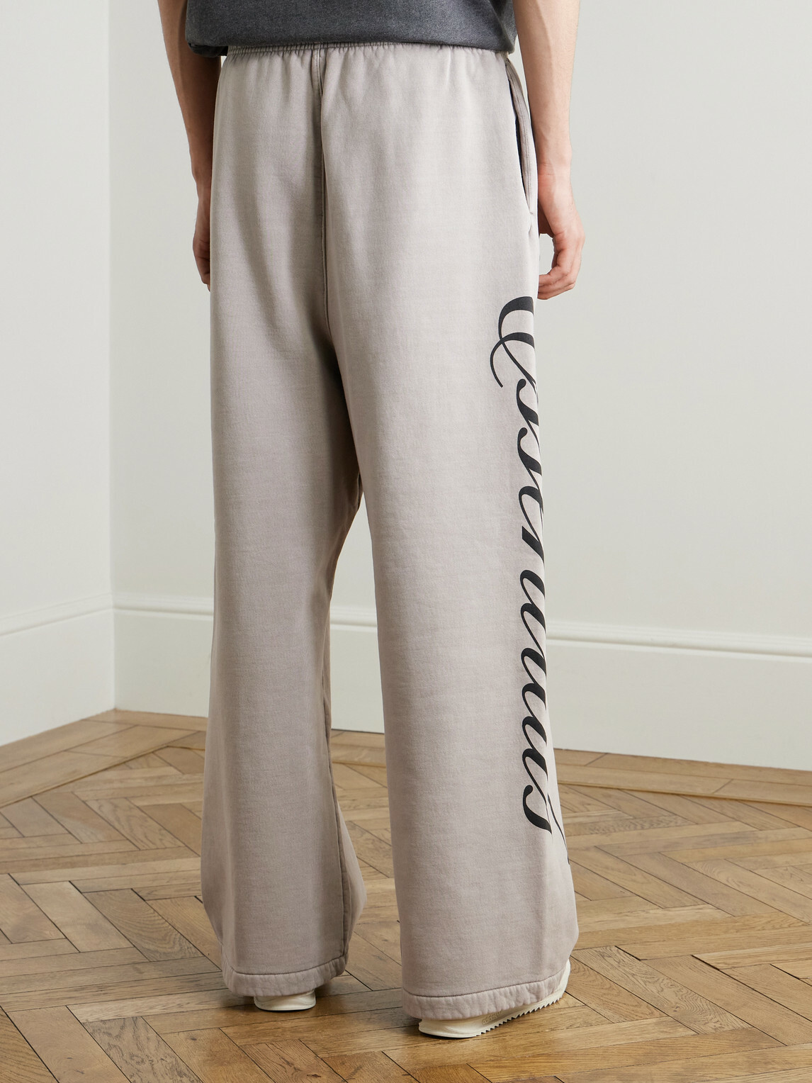 FEAR OF GOD ESSENTIALS - Logo-Print Cotton-Jersey Sweatpants - Gray