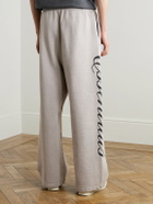 FEAR OF GOD ESSENTIALS - Logo-Print Cotton-Jersey Sweatpants - Gray