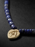 Luis Morais - Gold Lapis Lazuli Beaded Necklace