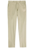 Lardini Tapered-leg Stretch-cotton Trousers Beige