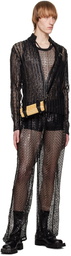 Feng Chen Wang Black Sequinned Trousers