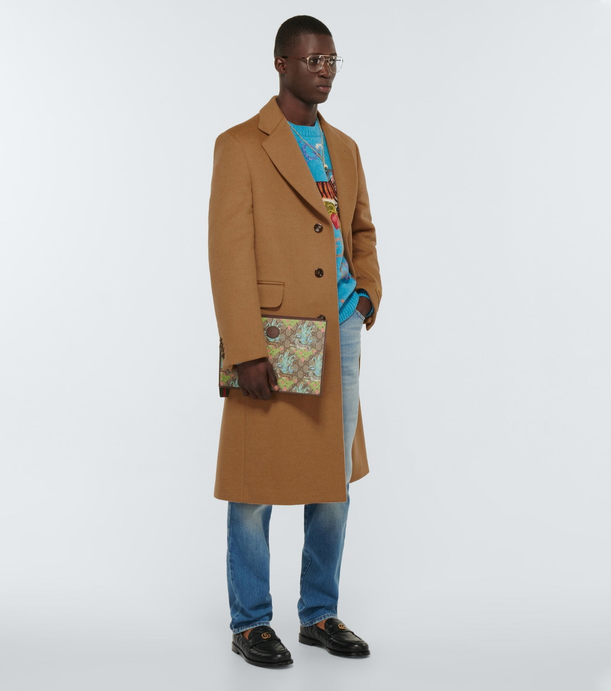 Gucci - Single-breasted camel wool coat Gucci