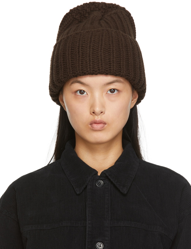 Photo: Baserange Brown Merino Wool Beanie