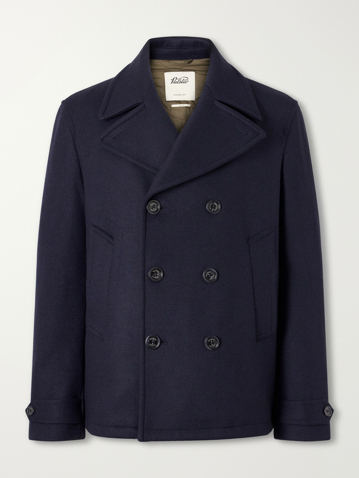 Valstar - Ben Padded Wool-Blend Felt Peacoat - Blue