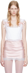 Pristine White Candy Corset Camisole
