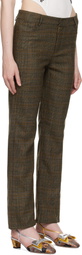 LAURA ANDRASCHKO Brown 'So 2010' Tweed Skinny Trousers