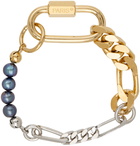 IN GOLD WE TRUST PARIS SSENSE Exclusive Bold & Thin Figaro Chain Bracelet