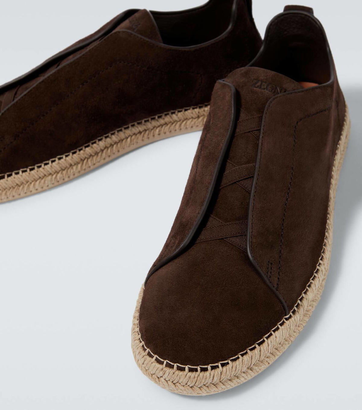 Zegna Triple Stitch suede espadrilles