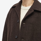 A.P.C. Men's Gaston Wool Overcoat in Marron Marl