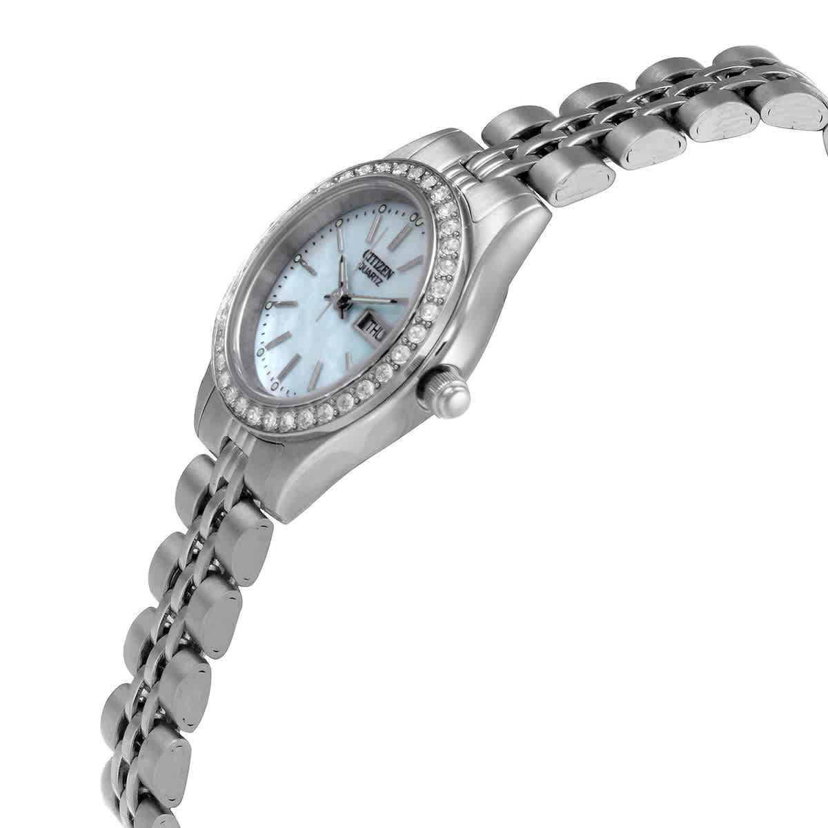 Citizen Quartz Crystal Blue Dial Ladies Watch EQ0530-51N