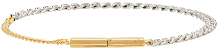 Photo: Bottega Veneta Silver & Gold ID Bracelet