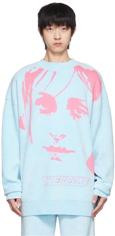 Photo: We11done Blue & Pink Reversible Sweater