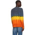 The Elder Statesman Multicolor Gradient Simple Crewneck Sweater