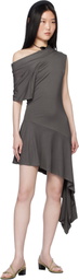 Belle The Label Gray Plume Minidress
