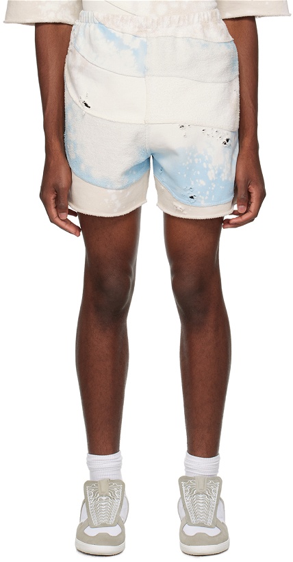 Photo: Liberal Youth Ministry Blue & Beige Distressed Shorts