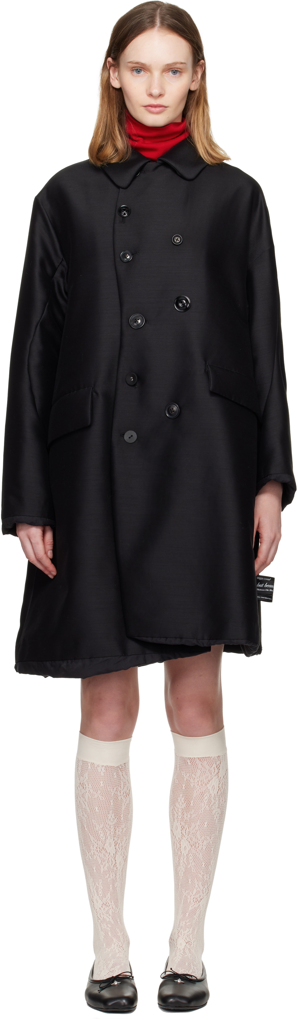 UNDERCOVER Black Uneven Coat