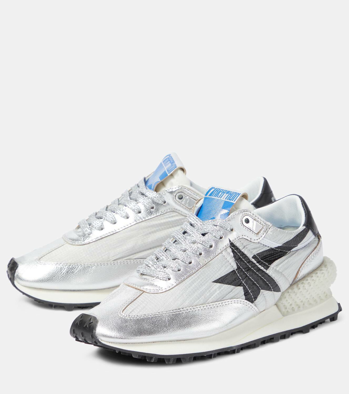 Golden Goose Marathon leather-trimmed sneakers