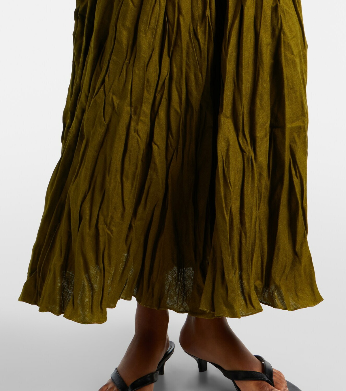 Johanna Ortiz Linen-blend maxi skirt