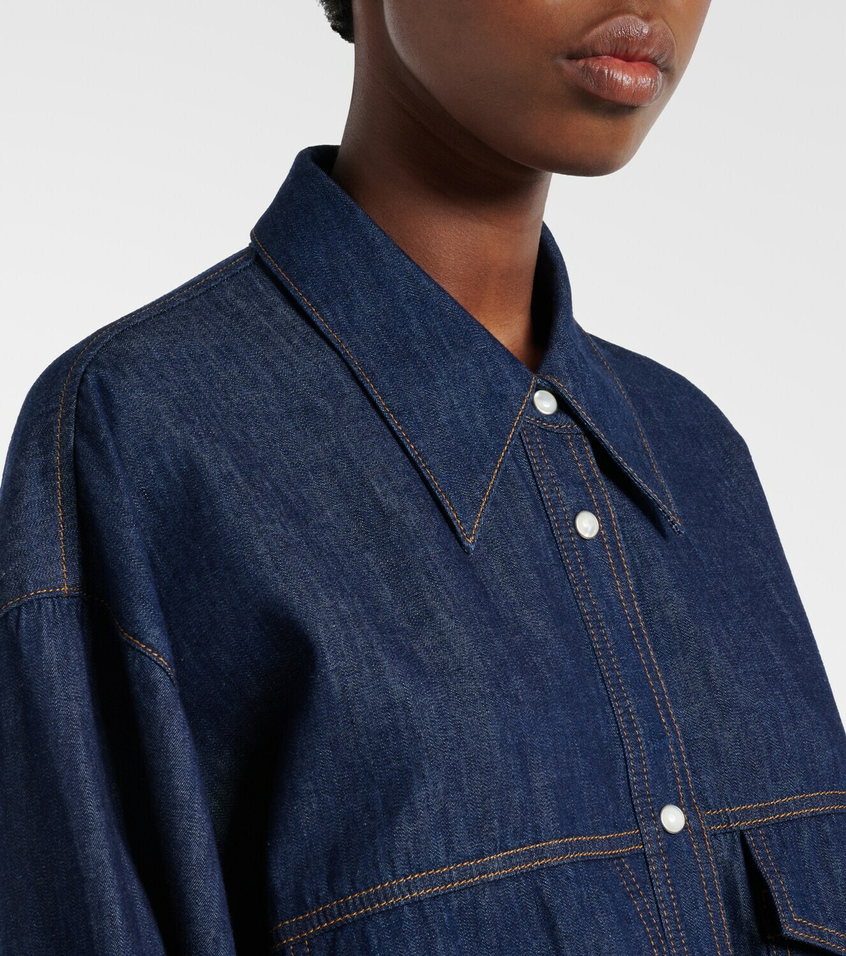 Khaite Christensen oversized denim shirt