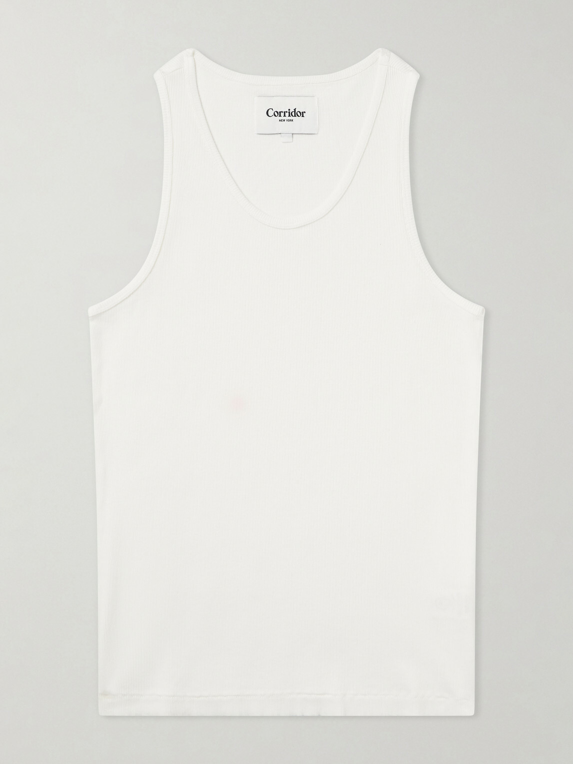Corridor - Ribbed Cotton Tank Top - White