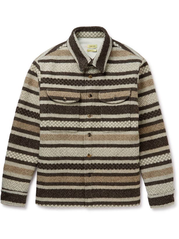 Photo: De Bonne Facture - Wool-Jacquard Shirt Jacket - Brown