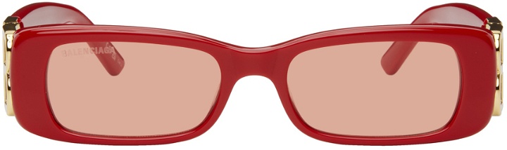 Photo: Balenciaga Red Dynasty Rectangle Sunglasses