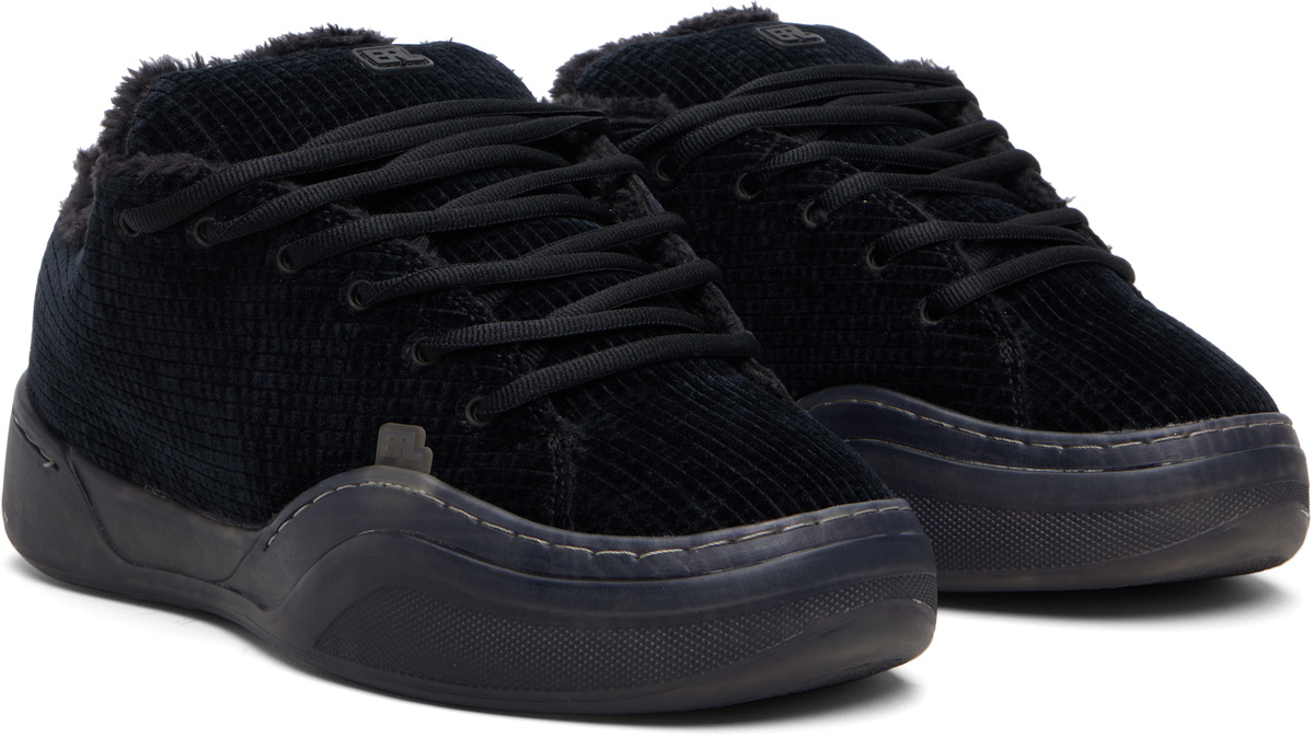 ERL Black Corduroy Vamp Sneakers