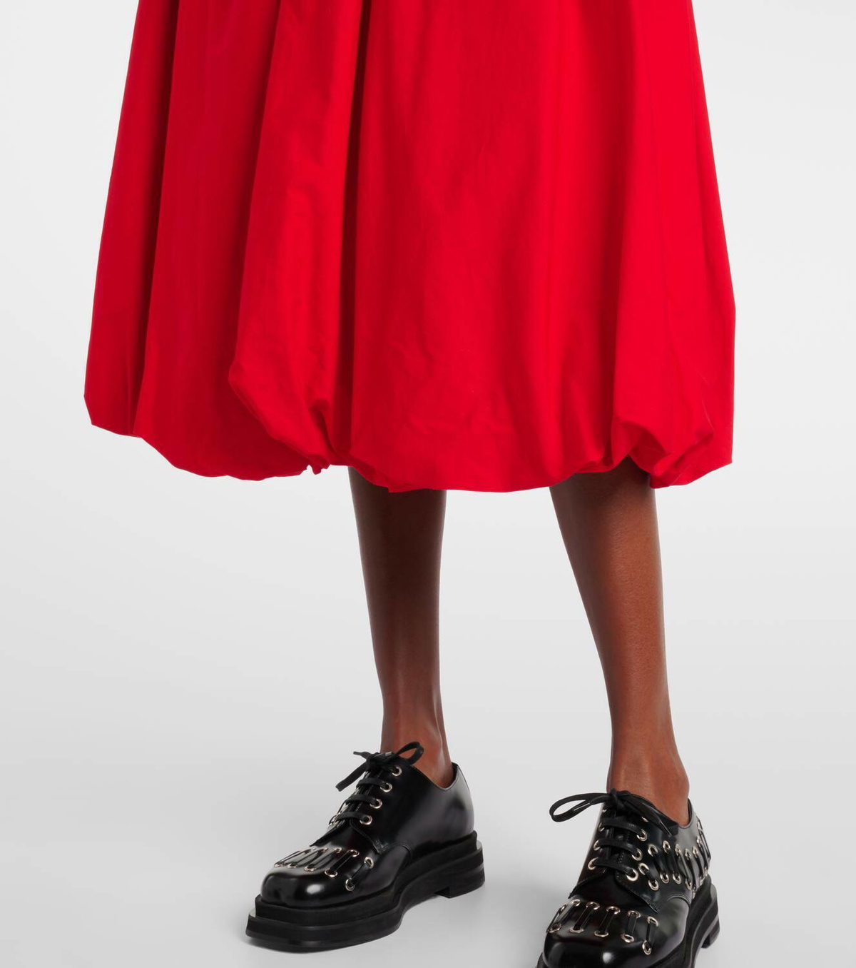 Noir Kei Ninomiya Gathered cotton midi skirt