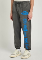 Saint Mxxxxxx Angel of Death Printed Cotton Sweatpants Black