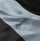 Stüssy - Camp-Collar Two-Tone Satin Shirt - Black