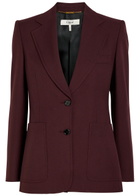 Chloe Single Breased Wool Blazer Purple