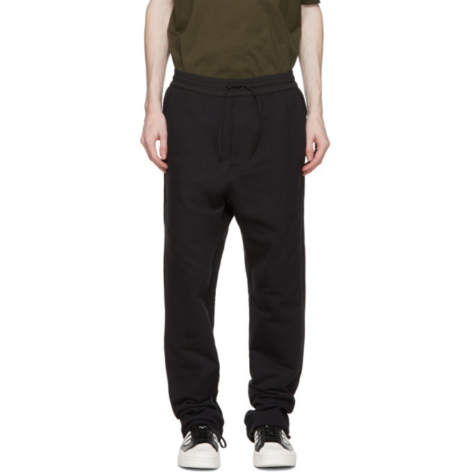 Photo: Y-3 Black Terry Wide Leg Lounge Pants