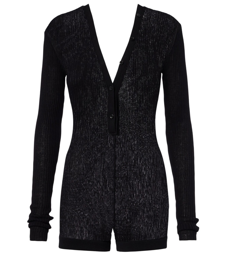 Photo: Mugler Ribbed-knit cotton romper