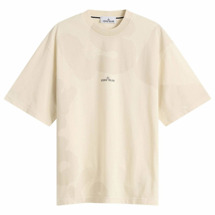 Photo: Stone Island Men's Whirlwind Type T-Shirt in Ivory