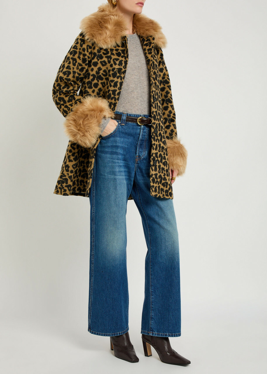 Never Fully Dressed Leopard-print Faux fur Coat